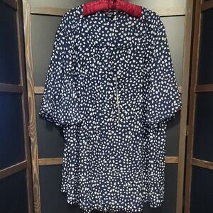 Navy Polka Dot Blouse